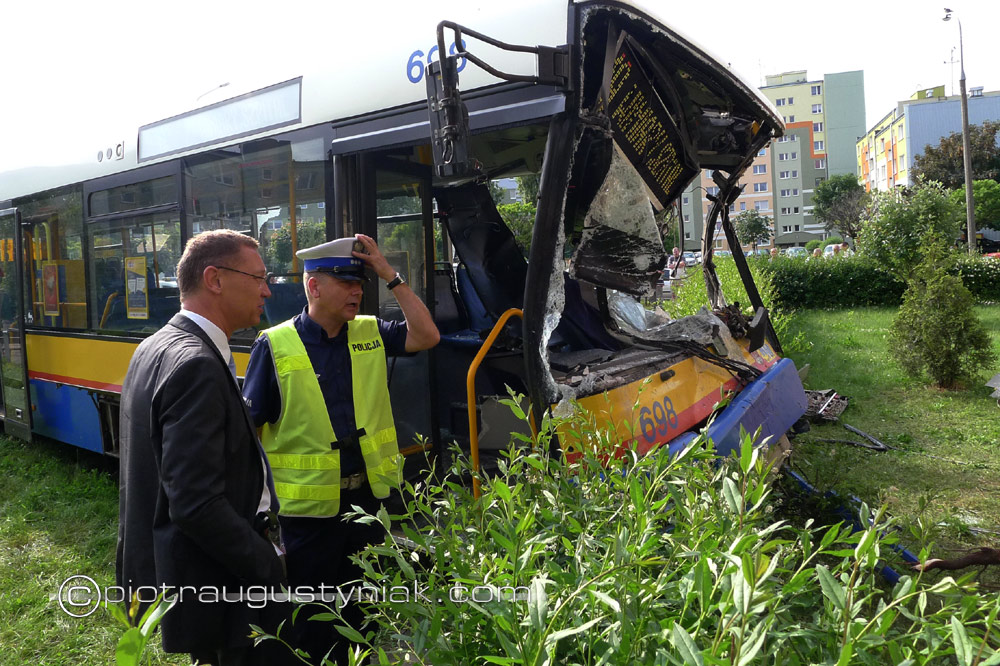wypadek autobusu Fotograf płock zdjęcia